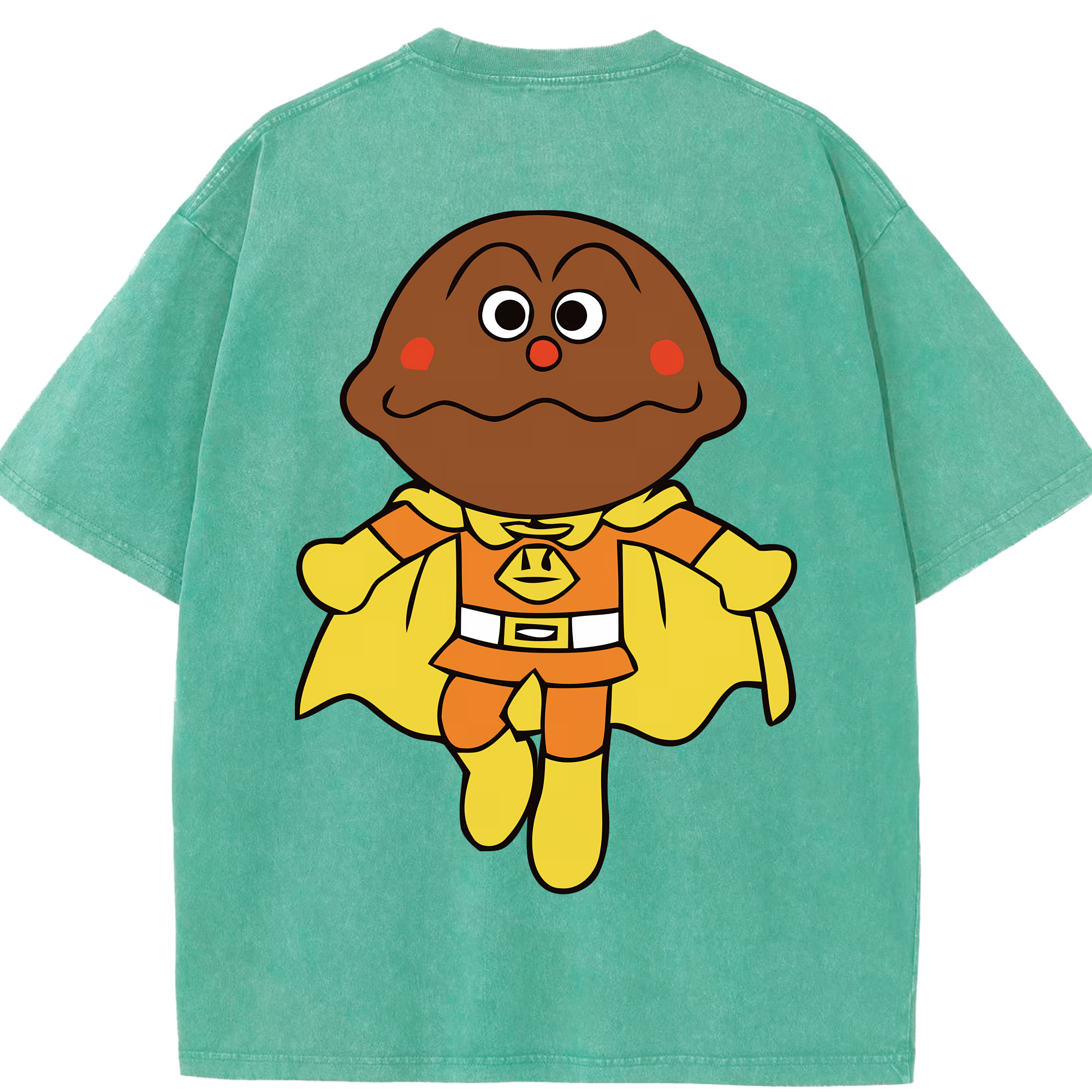 （画像用） アンパンマン Anpanman 綿100% ヴィンテージ風 半袖Tシャツ（背面プリント）
